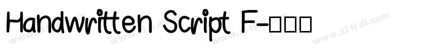 Handwritten Script F字体转换
